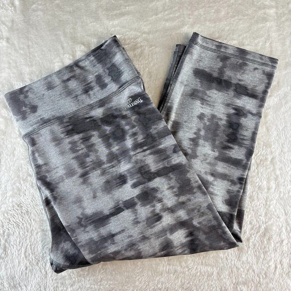 Spalding Capri Leggings Speed-Dri Women's 1X Gray Athletic / Athleisure